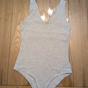 Women's Ambiance Seamless Scoop Neck Bodysuit Gray Size Multiple
